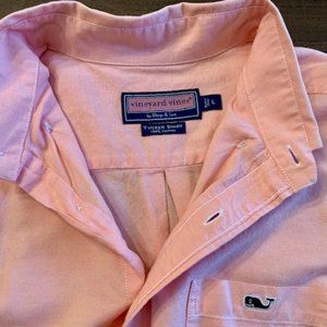 Vineyard Vines LS peach button-down